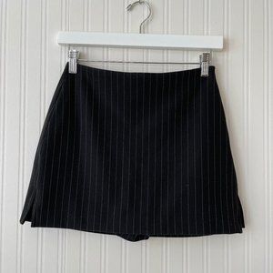 Pinstripe Black Mini Skort